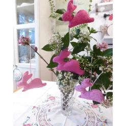 Hängehasen, Osterhasen 'the pink ones', Stoffhasen, Dekoration, Ostern, Unikate hessmade