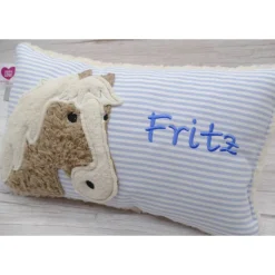 Hobby Horsing Pferdekissen Namenskissen Taufkissen Kuschelkissen Kindergartenkissen Geburtsgeschenk Pferd Pferdchen Pony