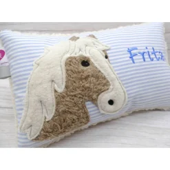 Hobby Horsing Pferdekissen Namenskissen Taufkissen Kuschelkissen Kindergartenkissen Geburtsgeschenk Pferd Pferdchen Pony