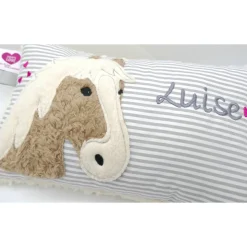 Hobby Horsing Pferdekissen Namenskissen Taufkissen Kuschelkissen Kindergartenkissen Geburtsgeschenk Pferd Pferdchen Pony