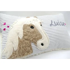 Hobby Horsing Pferdekissen Namenskissen Taufkissen Kuschelkissen Kindergartenkissen Geburtsgeschenk Pferd Pferdchen Pony