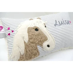 Hobby Horsing Pferdekissen Namenskissen Taufkissen Kuschelkissen Kindergartenkissen Geburtsgeschenk Pferd Pferdchen Pony