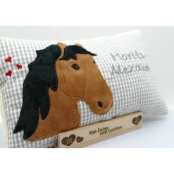 Hobby Horsing Pferdekissen Namenskissen Taufkissen Kuschelkissen Kindergartenkissen Geburtsgeschenk Pferd Pferdchen Pony