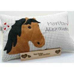 Hobby Horsing Pferdekissen Namenskissen Taufkissen Kuschelkissen Kindergartenkissen Geburtsgeschenk Pferd Pferdchen Pony