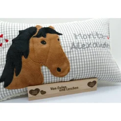 Hobby Horsing Pferdekissen Namenskissen Taufkissen Kuschelkissen Kindergartenkissen Geburtsgeschenk Pferd Pferdchen Pony