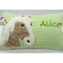Hobby Horsing Pferdekissen Namenskissen Taufkissen Kuschelkissen Kindergartenkissen Geburtsgeschenk Pferd Pferdchen Pony
