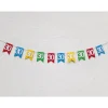 Hochwertige Girlande zum 30. Geburtstag oder Jubiläum, in leuchtend bunten Farben, Wimpel Wimpelkette Fahnengirlande Par