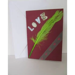 Hochwertige Karte mit Liebe und Herz