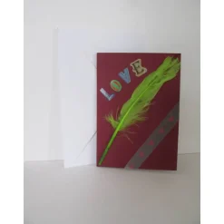 Hochwertige Karte mit Liebe und Herz