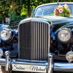 Hochzeit Deko Kennzeichen personalisiert mit Namen u. grod gheirat. Hochzeitskennzeichen selbst gestalten. Div. Schrifta