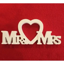 Hochzeit Dekoration - Geschenk - Mr. & Mrs. - Buchstaben - Herz -