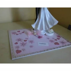 Hochzeit Geldgeschenk Brautpaar mit Baby in Rosa – Geschenkidee für Mädchen & Taufe