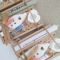 Hochzeit Geldgeschenk Hochzeitsgeschenk Haus / Lichthaus Kerzenhalter Herz Geschenkset Gutschein Kerzenset Stabkerze Ker