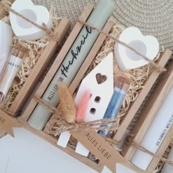 Hochzeit Geldgeschenk Hochzeitsgeschenk Haus / Lichthaus Kerzenhalter Herz Geschenkset Gutschein Kerzenset Stabkerze Ker