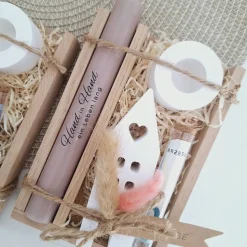 Hochzeit Geldgeschenk Hochzeitsgeschenk Haus / Lichthaus Kerzenhalter rund Geschenkset Gutschein Kerzenset Stabkerze Ker