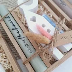 Hochzeit Geldgeschenk Hochzeitsgeschenk Haus / Lichthaus Kerzenhalter rund Geschenkset Gutschein Kerzenset Stabkerze Ker