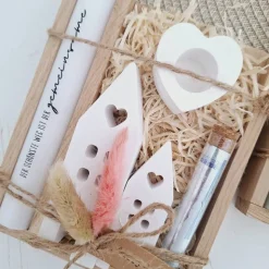 Hochzeit Geldgeschenk Hochzeitsgeschenk Häuser / Lichthäuser Kerzenhalter Herz Geschenkset Gutschein Kerzenset Stabkerze