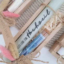 Hochzeit Geldgeschenk Reagenzglas Hochzeitskerze Hochzeitsgeschenk Geschenkset Gutschein Kerzenset Stabkerze Kerzenbox H