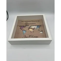 Hochzeit Geldgeschenk weltkarte, Hochzeitstag, weg zusammen, Hochzeitsgeschenk ,Geldgeschenk, Geburtstagsgeschenk, holz