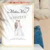 Hochzeit Geschenk Brautpaar | Hochzeitsgeschenk Poster Personalisiert | Mr & Mrs