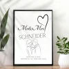 Hochzeit Geschenk Brautpaar | Hochzeitsgeschenk Poster Personalisiert | Mr & Mrs