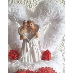 Hochzeit Handtuchtorte  für Frauen – Geschenkidee mit Herz & Täubchen