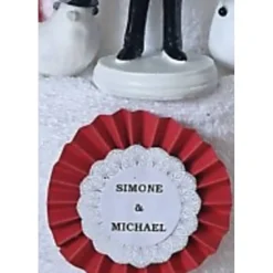 Hochzeit Handtuchtorte Geschenkidee rot weiß