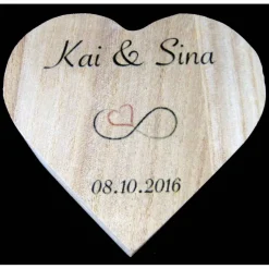 Hochzeit Rustikale RINGBOX Natur Ringkissen aus Holz alternative für Eheringe Herz Ringkästchen Romantische Holzbox Ringschatulle Valentin