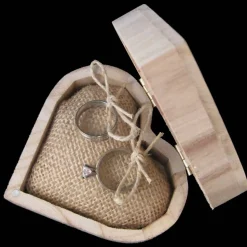 Hochzeit Rustikale RINGBOX Natur Ringkissen aus Holz alternative für Eheringe Herz Ringkästchen Romantische Holzbox Ringschatulle Valentin