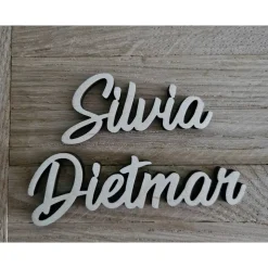 Hochzeit Tischkarten Platzkarten aus Holz personalisiert – Namenskarten für Hochzeit, Taufe, Geburtstag, Kommunion