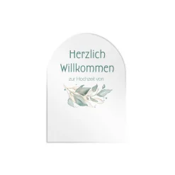 Hochzeit Willkommensschild Salbei II personalisierbar