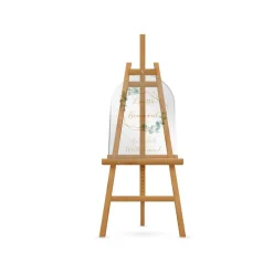 Hochzeit Willkommensschild personalisierbar Design Eukalyptus Gold