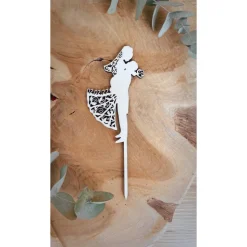 Hochzeits Cake Topper Brautpaar mit Datum / Kuchendeko Hochzeit Mr & Mrs / Hochzeitstorte / Mann und Frau