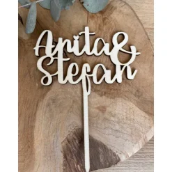 Hochzeits Cake Topper Namen / Kuchendeko Tortendeko Caketopper personalisiert mit Namen und Herz