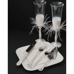 Hochzeitsaccessoires Hochzeitsgläser Sektgläser Sektglas Hochzeitskerzen Brautaccessoires mit Namen Tortenmesser Tortenh