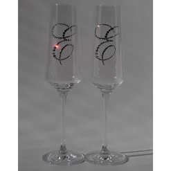 Hochzeitsaccessoires Hochzeitsgläser Sektgläser Sektglas Hochzeitskerzen Brautaccessoires Flöte mit Namen Strasssteinen