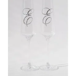 Hochzeitsaccessoires Hochzeitsgläser Sektgläser Sektglas Hochzeitskerzen Brautaccessoires Flöte mit Namen Strasssteinen