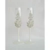 Hochzeitsaccessoires Hochzeitsgläser Sektgläser Sektglas Hochzeitskerzen Brautaccessoires Flöte mit Namen mit Kristalle