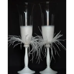 Hochzeitsaccessoires Hochzeitsgläser Sektgläser Sektglas Hochzeitskerzen Brautaccessoires Flöte mit Namen Strasssteinen