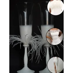 Hochzeitsaccessoires Hochzeitsgläser Sektgläser Sektglas Hochzeitskerzen Brautaccessoires Flöte mit Namen Strasssteinen