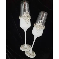 Hochzeitsaccessoires Hochzeitsgläser Sektgläser Hochzeitskerzen Brautaccessoires mit Namen Tortenmesser Tortenheber blau