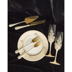 Hochzeitsaccessoires Hochzeitsgläser Sektgläser Sektglas Hochzeitskerzen Brautaccessoires mit Namen Tortenmesser Tortenh