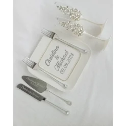 Hochzeitsaccessoires Hochzeitsgläser Sektgläser Sektglas Hochzeitskerzen Brautaccessoires mit Namen Tortenmesser Tortenh