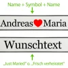Hochzeitsauto Deko: 2 personalisierte Kennzeichen mit Namen / Just Married | Brautauto Schild Hochzeit Wunschtext / mehr