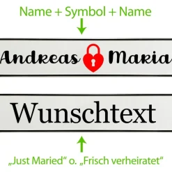Hochzeitsauto Deko Kennzeichen Hochzeit mit Namen Hochzeitskennzeichen selbst gestalten Motiv Schloss
