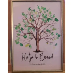 Hochzeitsbaum A3 * Weddingtree * Fingerabdruckbaum * Gästebuch * individuell * Hochzeitsgeschenk * Polterabend