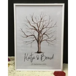 Hochzeitsbaum Größe A4 * Weddingtree * Fingerabdruckbaum * Gästebuch * individuell * Hochzeitsgeschenk *
