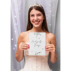 Hochzeitsbingo als Hochzeitsspiel für Brautpaar & Gäste im schönen Eukalyptus Design I 50 Blätter I CreativeRobin