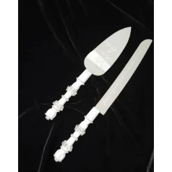 Hochzeitsdeko Hochzeitsgläser Sektgläser Hochzeitskerzen Brautaccessoires mit Namen Tortenmesser Tortenheber  weiß blau