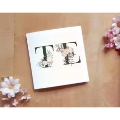 Hochzeitsdesign Initialen Aquaflowers Printable DIY